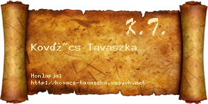 Kovács Tavaszka névjegykártya